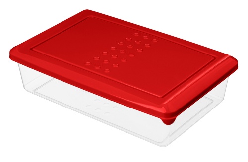 Контейнер для продуктов "Asti" 0,75л прямоугольный (красный) 