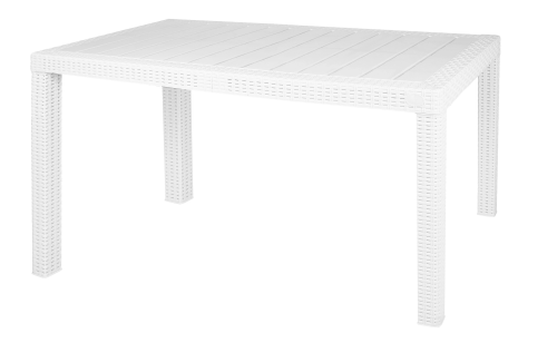 Стол пластиковый InGreen Rattan прямоугольный (Белоснежный жасмин) (1532х789х701мм)