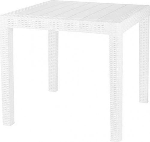 Стол пластиковый квадратный Rattan (789х789х701мм), Белоснежный жасмин
