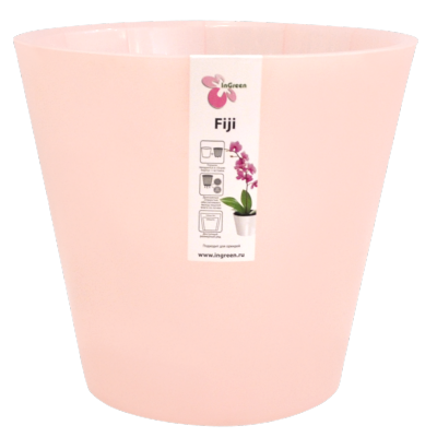 Горшок для цветов InGreen London Orchid D230мм/5л с дренажной вставкой (розовый перламутровый) /15