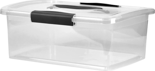 Ящик для хранения Keeplex Vision с защелками и ручкой 11л 35х23,5х22,2см, прозрачный кристалл /6 