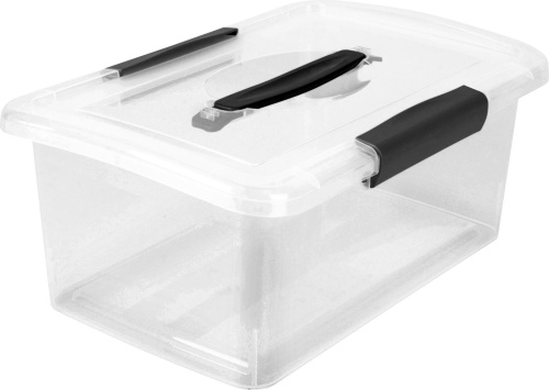Ящик для хранения Keeplex Vision с защелками и ручкой 7л 35х23,5х14,8см, прозрачный кристалл /6 