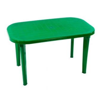 стол овал зеленый