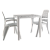 Стол Прованс квадратный 80х80см (4 ножки) (Белый)