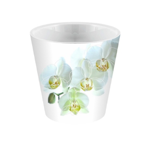 Горшок для цветов London Orchid Deco D 160 мм/1,6 л белая орхидея /16