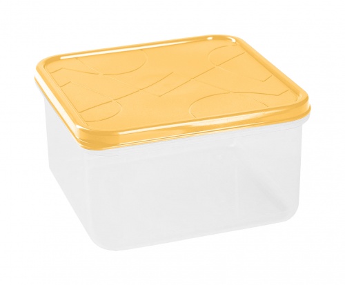 Контейнер д/продуктов "Modena" квадрат. 0,4л с гибкой крышкой (бледно-желтый) 