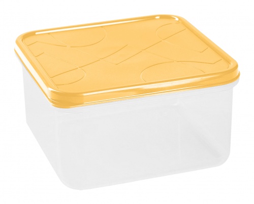 Контейнер д/продуктов "Modena" квадрат. 0,7л с гибкой крышкой (бледно-желтый) 