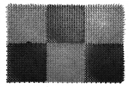 Коврик травка 42х56 см, черно-серый, SUNSTEP™