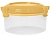Контейнер д/продуктов "Modena" 0,4л круглый с защелками (бледно-желтый) 