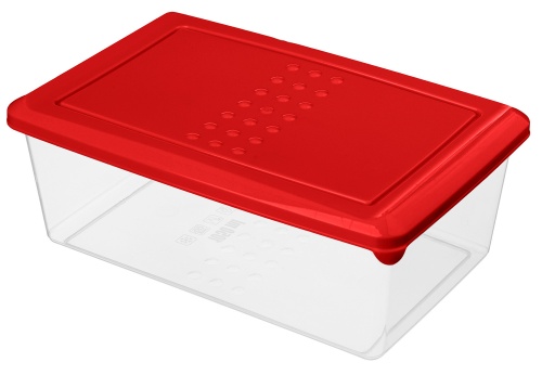 Контейнер для продуктов "Asti" 1,05л прямоугольный (красный) 