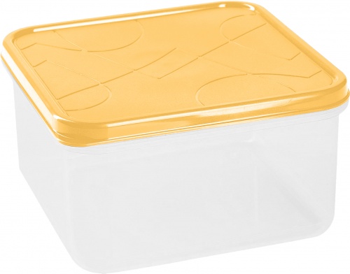 Контейнер д/продуктов "Modena" квадрат. 1,2л с гибкой крышкой (бледно-желтый) 