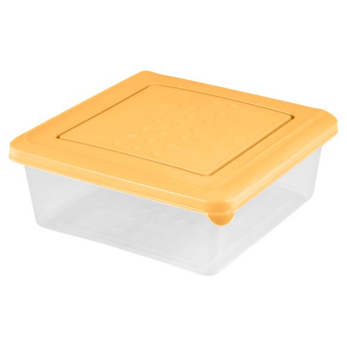 Контейнер для продуктов "Asti" 0,5л квадратный (бледно-желтый) 